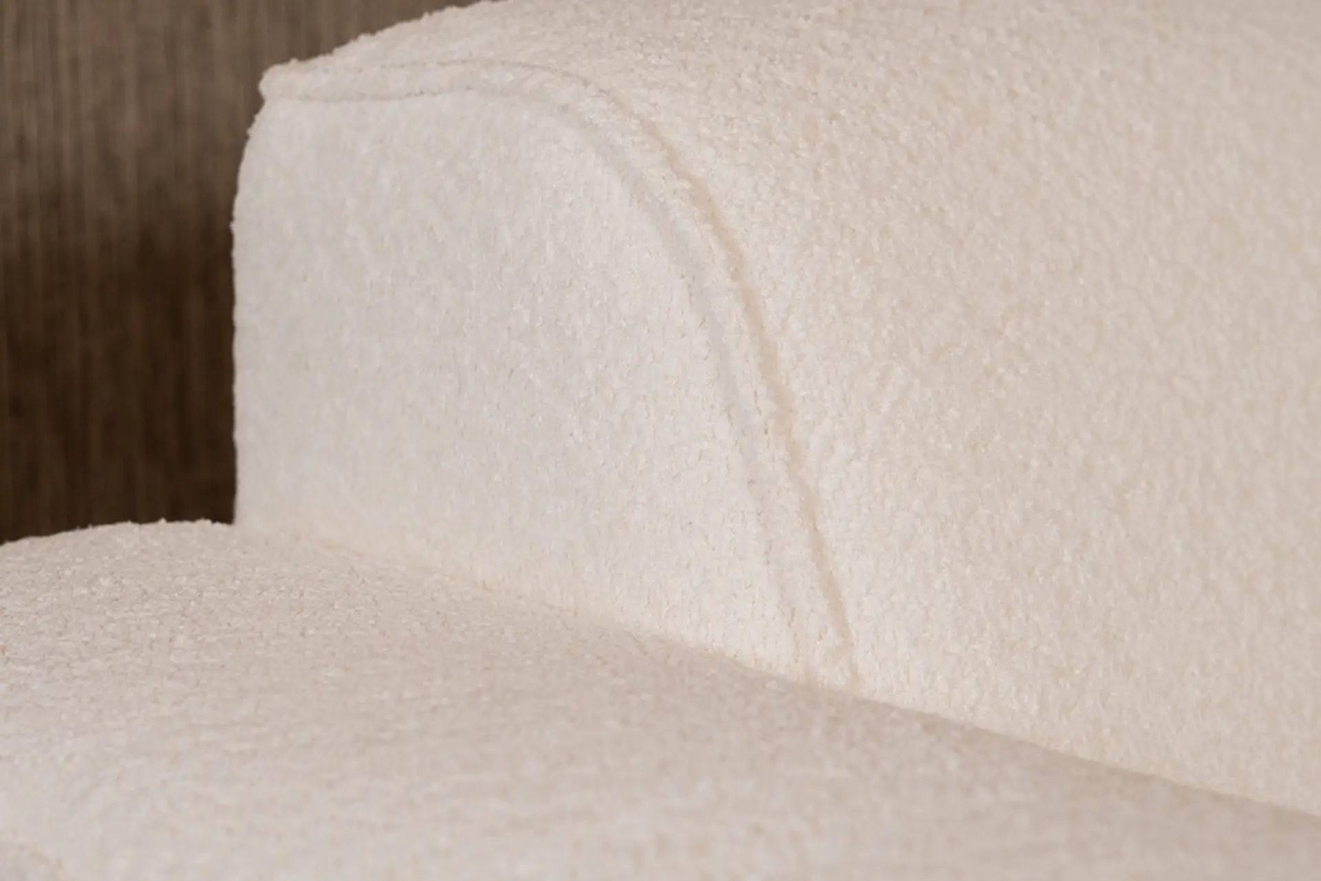 Lentur 6Z BOU | Canapé d'angle moderne et confortable en bouclé Canapé d'angle en bouclé durable, moderne et confortable avec éléments et coussins ronds. Ensemble de canapés en bouclé, indice de Martindale élevé - TEAK2.