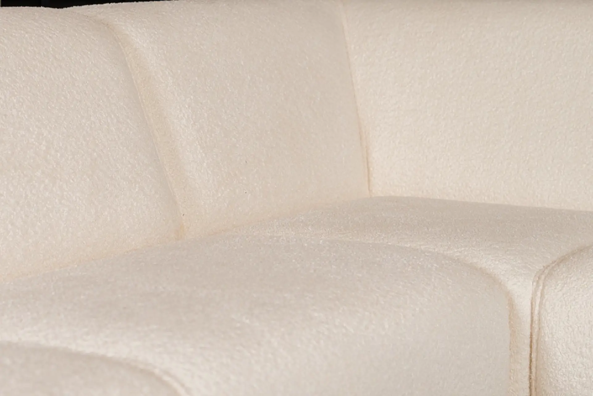 Lentur 6Z BOU | Canapé d'angle moderne et confortable en bouclé Canapé d'angle en bouclé durable, moderne et confortable avec éléments et coussins ronds. Ensemble de canapés en bouclé, indice de Martindale élevé - TEAK2.