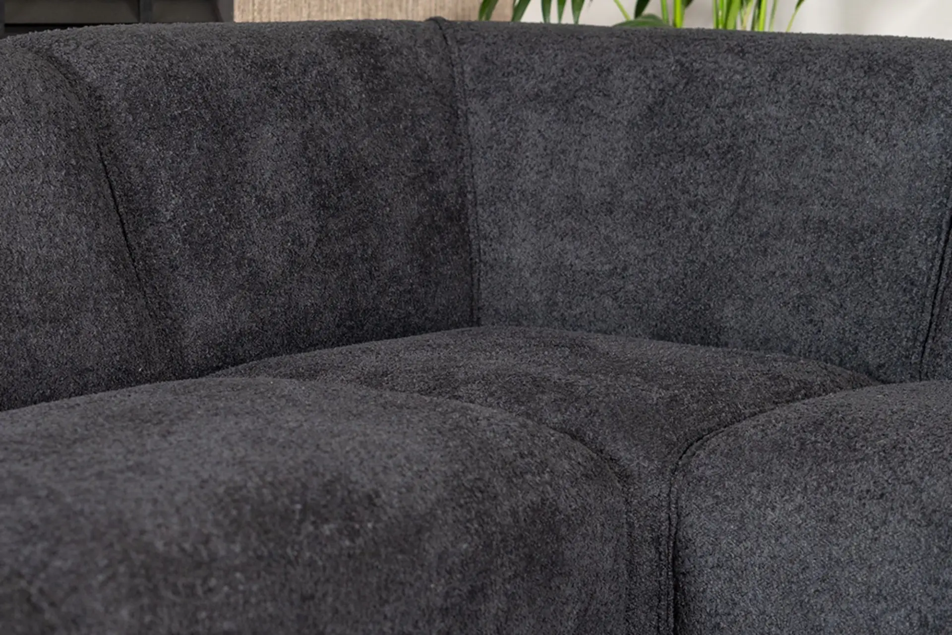 Lentur 6Z BOU | Canapé d'angle moderne et confortable en bouclé Canapé d'angle en bouclé durable, moderne et confortable avec éléments et coussins ronds. Ensemble de canapés en bouclé, indice de Martindale élevé - TEAK2.