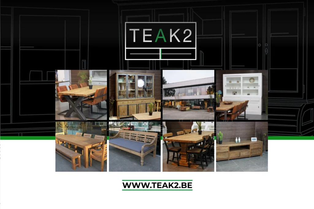 TEAK2 : meubles en teck et blanc Belgique, Pays-Bas, France et Allemagne. TEAK2 est un magasin de meubles en ligne avec livraison rapide dans toute l'Europe + boutique en ligne!