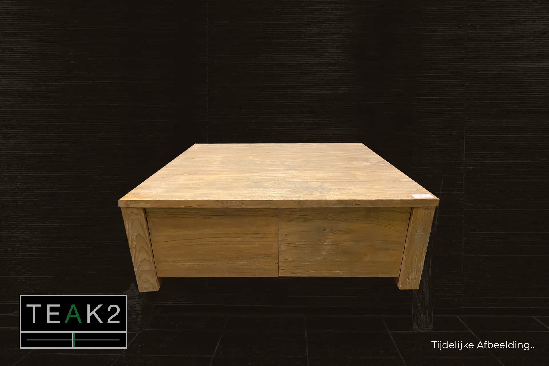 Teak Bentuk S80-160K | table basse minimaliste en bois, teck Table basse minimaliste en bois avec porte-à-faux, teck lisse d'Indonésie. Table basse minimaliste en teck - TEAK2.