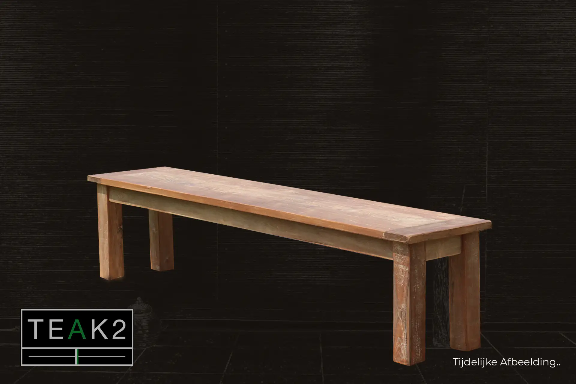 Teak Lugas BU100-240L Old | rustic bench in old teak Rustic bench in old teak without backrest. Rustic wooden bench, sturdy construction. Teak benches - TEAK2.