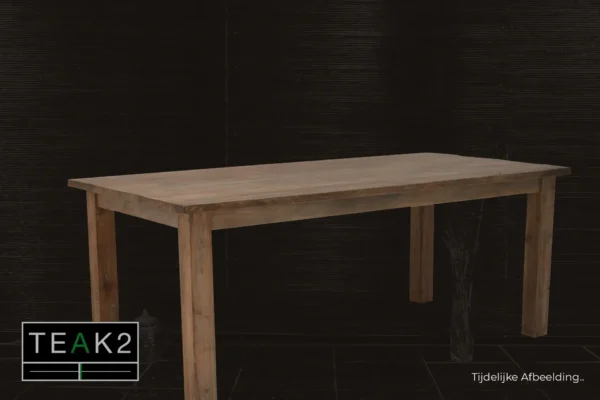 Rustic table in old teak. Teak dining table without header and beautiful structure. Quality from Indonesia - TEAK2.