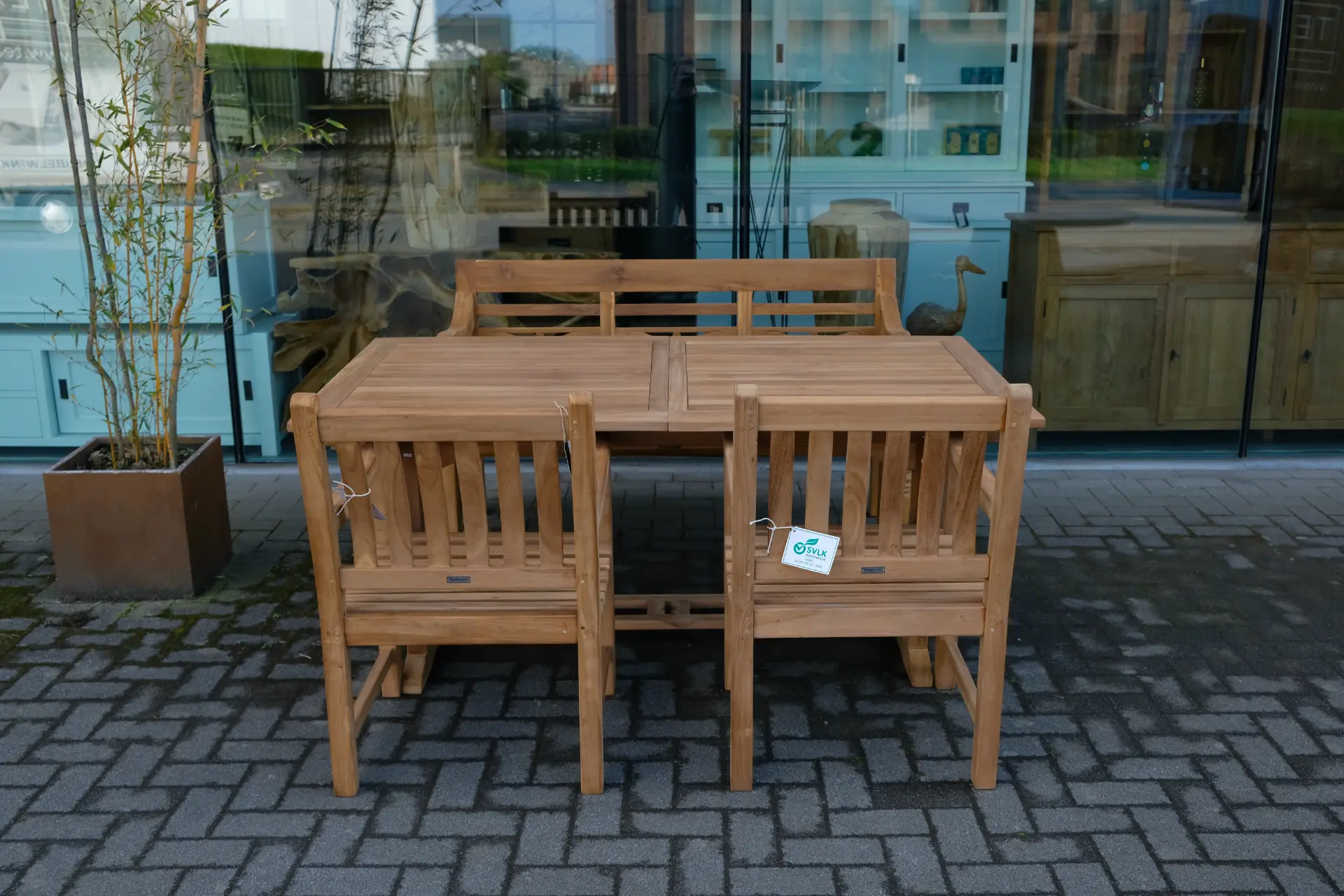 Teak Perluas O180U240 | table de jardin extensible en teck Table de jardin moderne extensible en teck, fines lattes de teck. Disponible en modèle droit et rond - TEAK2.