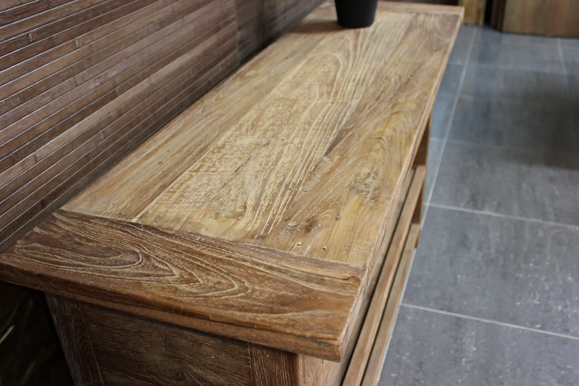 Teak Rusuk D100-220L Old | console en bois rustique vieux teck Console rustique en bois de teck ancien. Qualité et savoir-faire indonésien. Consoles ou tables murales en teck chez TEAK2.