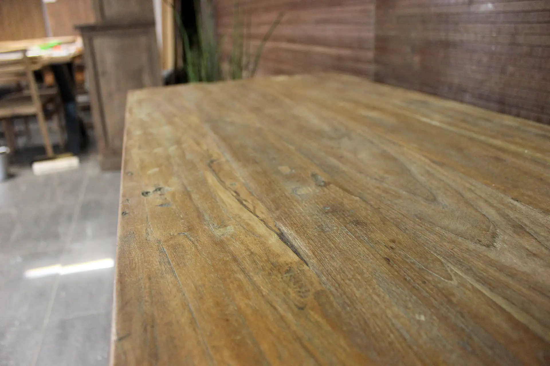 Teak Tangga D160L Old | Anrichte, industrielles Teak mit Eisen Anrichte aus Teakholz mit Eisen und einer Schiebetür aus Teakholz. Massives altes Teakholz aus Indonesien – TEAK2.